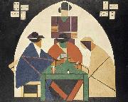 Theo van Doesburg The Cardplayers. oil painting on canvas